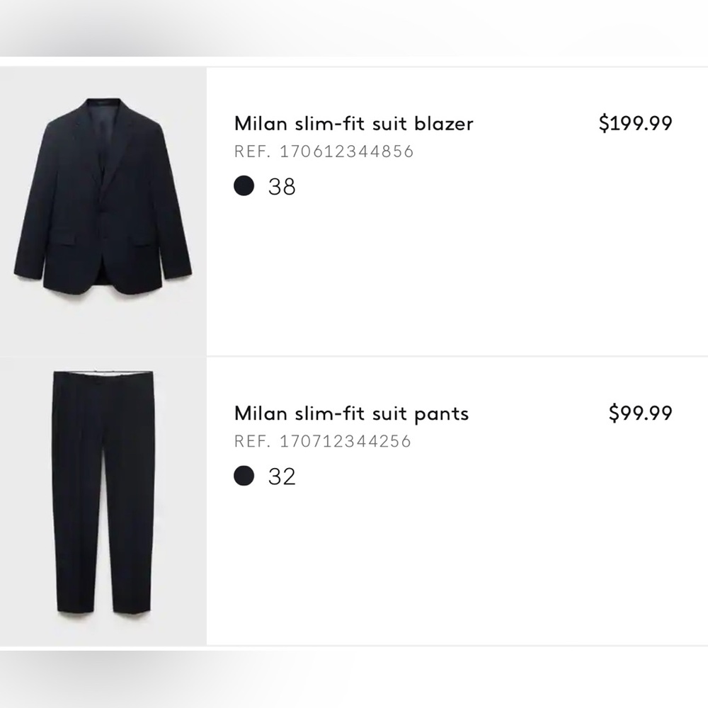 Mango Milan Men's Suit Jacket - Navy